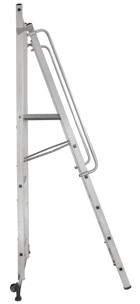 Стремянка передвижная профессиональная 6 ступеней с платформой 450x450 мм NV1540 Новая высота 1540106