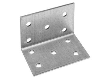 40х60х60 мм Уголок крепежный равносторонний KUR белый цинк (20 шт.)