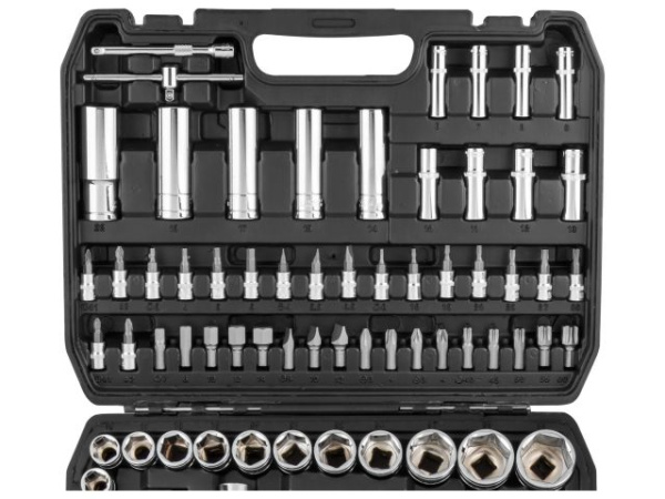 Набор головок и бит 108пр. ТРЕК (1/4", 1/2", 6 граней)