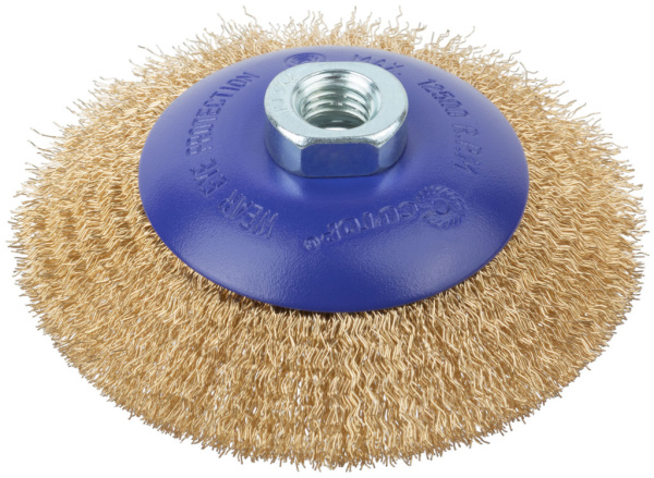 115 мм Щетка для УШМ «Тарелка» латунь Cutop Profi 82-902