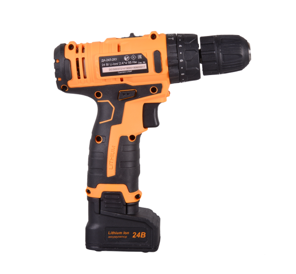 Дрель-шуруповерт аккумуляторная ударная ДА-24Л-2кУ (2,0 А/ч) Вихрь