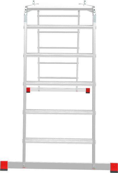 Лестница-трансформер профессиональная 4x5 развальцованных ступеней 80 мм ширина 650 мм NV3325 Новая высота 3325405