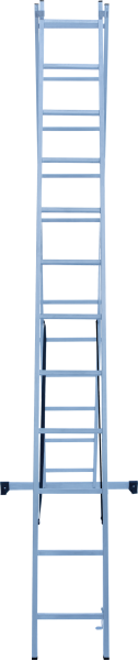 Лестница алюминиевая двухсекционная 2x12 ступеней NV1220 Новая высота 1220212