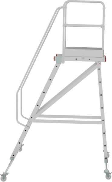 Индустриальная передвижная лестница-подмости 9 ступеней с платформой и ограждением NV5510 Новая высота 5510109