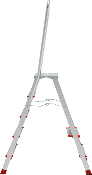Стремянка профессиональная алюминиевая 5 ступеней площадка 350х260 мм дуга безопасности 800 мм NV3136 Новая высота 3136105