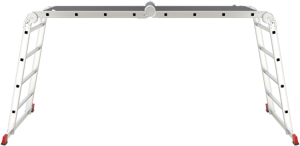 Лестница-трансформер профессиональная 4x4 ступеней с помостом ширина 650 мм NV3332 Новая высота 3332404