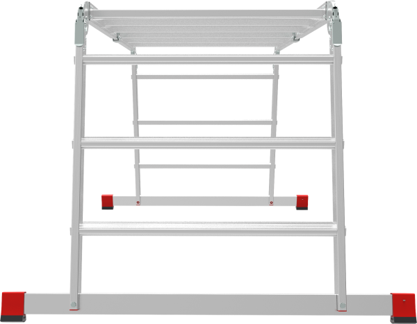 Лестница-трансформер профессиональная 4х3 развальцованных ступеней ширина 800 мм NV3326 Новая высота 3326403