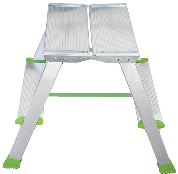 Стремянка алюминиевая двухсторонняя 2x2 ступени площадка 260мм  NV 212 Новая высота 2120202