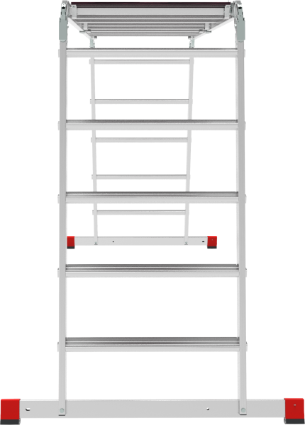 Лестница-трансформер профессиональная 2х4+2х5 ступеней 80 мм с помостом ширина 650 мм NV3335 Новая высота 3335245