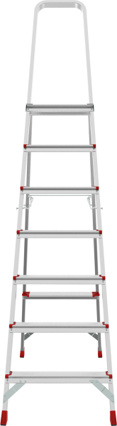 Стремянка профессиональная алюминиевая 7 ступеней с большой площадкой NV3130 Новая высота 3130107