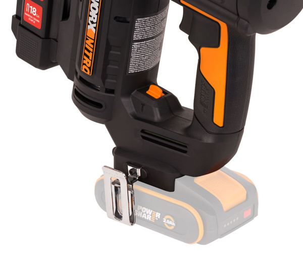 Степлер для скоб и гвоздей аккумуляторный WORX WX844.9 20В без АКБ и ЗУ