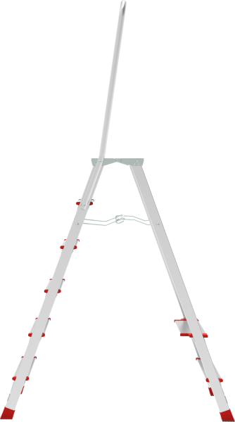 Стремянка профессиональная алюминиевая 6 ступеней площадка 350х260 мм дуга безопасности 800 мм NV3136 Новая высота 3136106
