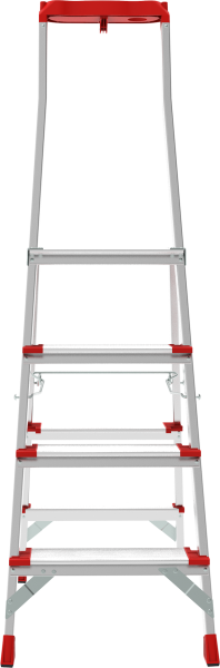 Стремянка профессиональная алюминиевая 4 ступени с большой площадкой и органайзером NV3138 Новая высота 3138104