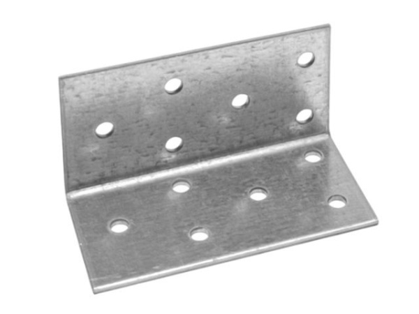 80х40х40 мм Уголок крепежный равносторонний KUR белый цинк (15 шт.)