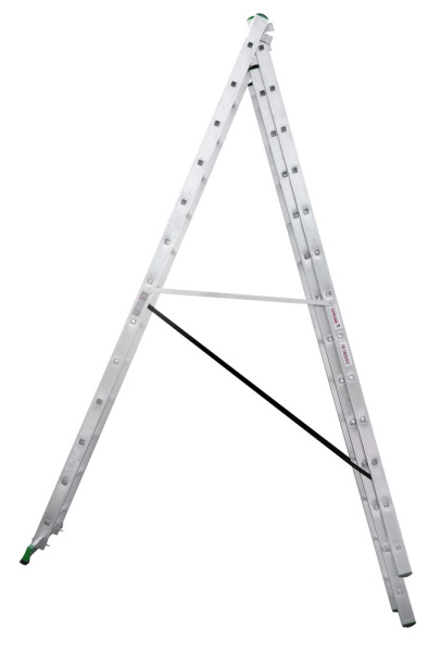 Лестница алюминиевая трехсекционная 3х13 ступеней NV223 Новая высота 2230313