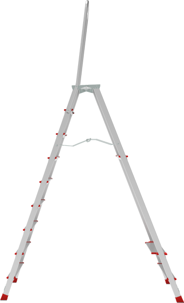 Стремянка профессиональная алюминиевая 10 ступеней площадка 350х260 мм дуга безопасности 800 мм NV3136 Новая высота 3136110