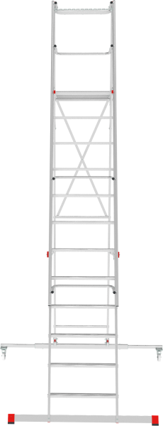 Индустриальная передвижная складная лестница-стремянка с платформой 12 ступеней NV5540 Новая высота 5540112
