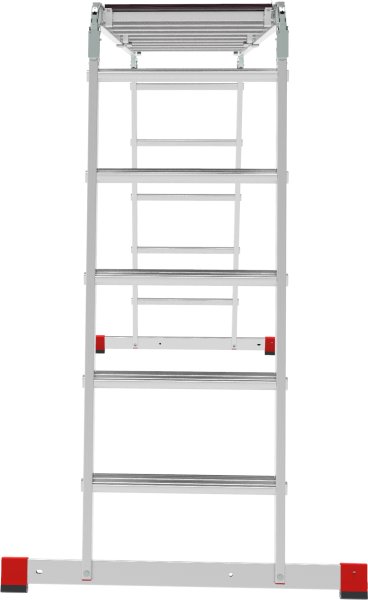 Лестница-трансформер профессиональная 4x5 ступеней 80 мм с помостом ширина 500 мм NV3334 Новая высота 3334405
