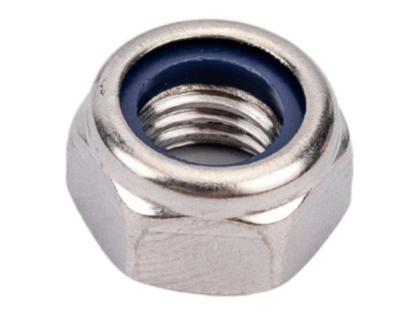 М6 Гайка со стопорным кольцом нерж. сталь DIN985 (500 шт. в уп.)