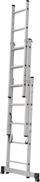 Лестница алюминиевая трехсекционная 3x5 ступеней NV123 Новая высота 1230305