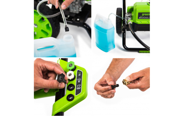 Мойка высокого давления Greenworks GPW2000  1800 Вт, 140 бар