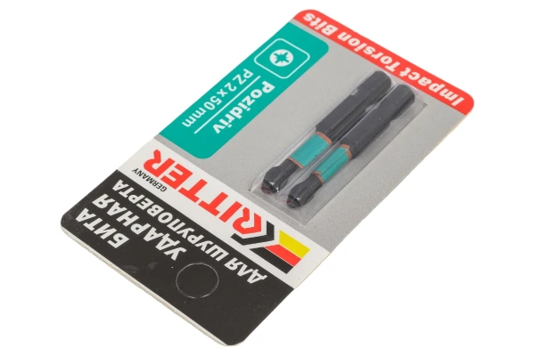 PZ 2х50 мм Набор бит магнитных торсионных (2 шт.) S2 Impact Ritter PS20122057