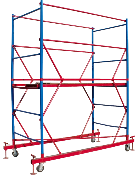 Вышка-тура ВСП стальная 1+1 высота до помоста 1,4 м площадка 1,0x2 м