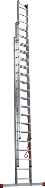 Лестница индустриальная алюминиевая трехсекционная 3x17 ступеней NV5230 Новая высота 5230317