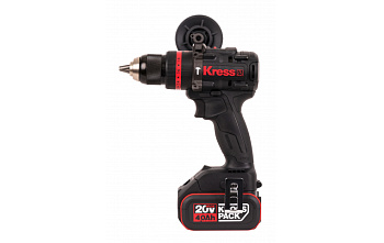 Дрель-шуруповерт аккумуляторная бесщеточная ударная Kress KUC33 20В 95Нм 4Ач х 2 ЗУ 6А кейс