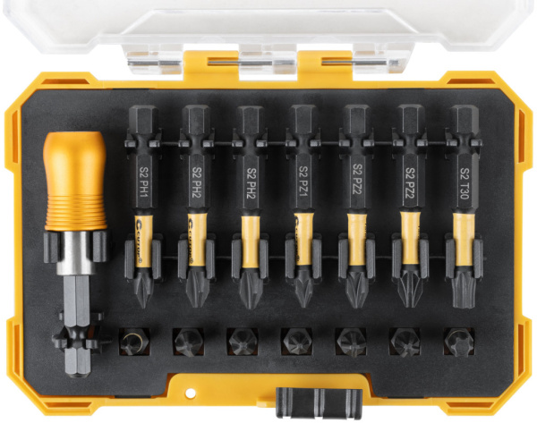 Набор торсионных бит 25/50 мм "Ударник" 15 предметов Profi plus Cutop 83-991