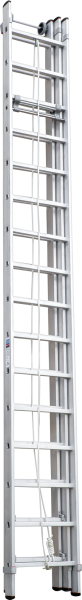 Лестница индустриальная трехсекционная с тросовой тягой 3x16 ступеней NV525 Новая высота 5250316