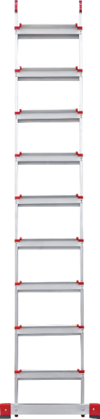 Лестница профессиональная алюминиевая односекционная 9 ступеней 130 мм NV3217 Новая высота 3217109