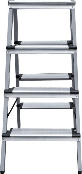 Стремянка алюминий-сталь 2x4 ступени 130 мм с площадкой 260 мм NV1147 Новая высота 1147204