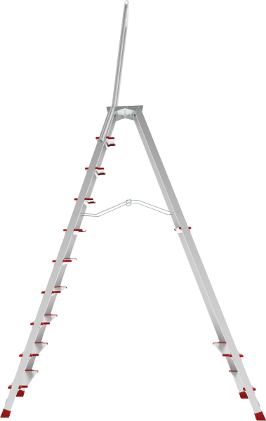 Стремянка профессиональная алюминиевая 10 ступеней 130мм площадка 350х260мм дуга безопасности 800мм Новая высота 3139110
