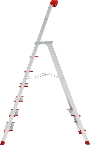 Стремянка профессиональная алюминиевая 7 ступеней с большой площадкой и органайзером NV3138 Новая высота 3138107