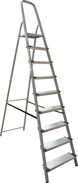 Стремянка алюминий-сталь 9 ступеней 130 мм NV1137 Новая высота 1137109