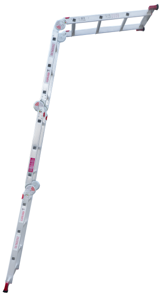 Лестница-трансформер профессиональная 4x3 ступеней 80 мм с помостом ширина 650 мм NV3335 Новая высота 3335403