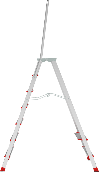 Стремянка профессиональная алюминиевая 7 ступеней площадка 350х260 мм дуга безопасности 800 мм NV3136 Новая высота 3136107