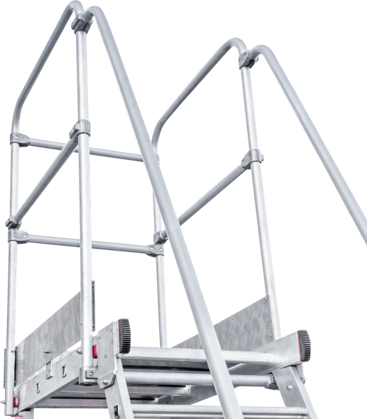 Индустриальная передвижная лестница-подмости 7 ступеней с платформой и ограждением NV5510 Новая высота 5510107