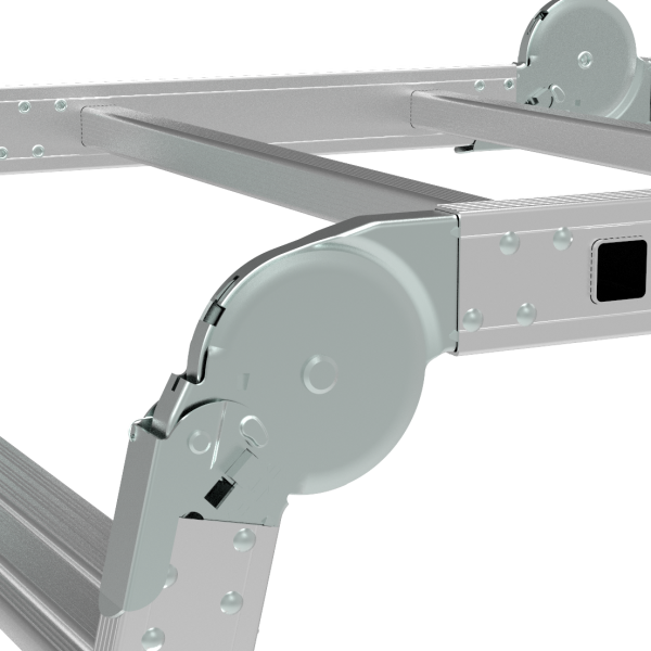 Лестница-трансформер профессиональная 4x3 развальцованных ступеней 80 мм ширина 650 мм NV3325 Новая высота 3325403