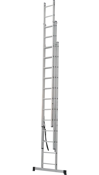 Лестница алюминиевая трехсекционная 3x12 ступеней NV123 Новая высота 1230312