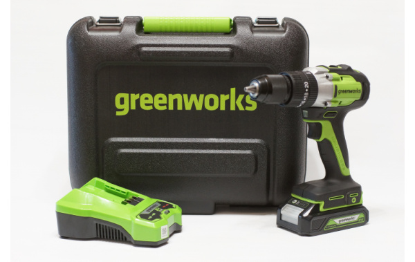 Дрель-шуруповерт аккумуляторная Greenworks GD24DD60 24В 