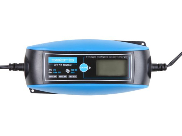 Зарядное устройство Solaris CH-41 Digital (6 В / 12 В, 4 А, до 120 А*ч, 9-ступенчатое инверторное, Cold mode)